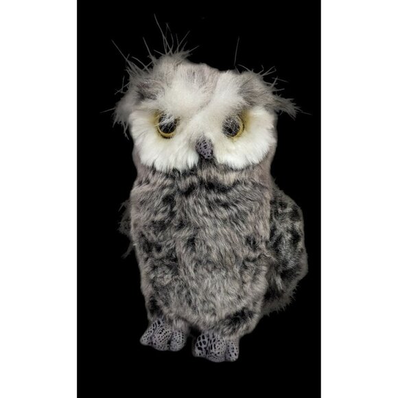 Aurora Owl Fluffy Plush Stuffed Animals Classroom Science Realistic10" - Picture 1 of 10